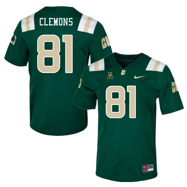 Charlotte 49ers #81 Jake Clemons College Football Jerseys Stitched Sale-Green
